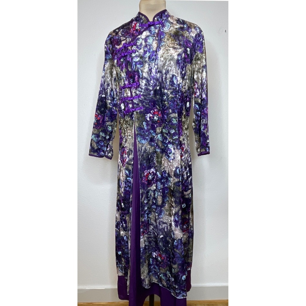 Women Dress Velvet Whimsigoth Witchy Renaissance Medium Purple